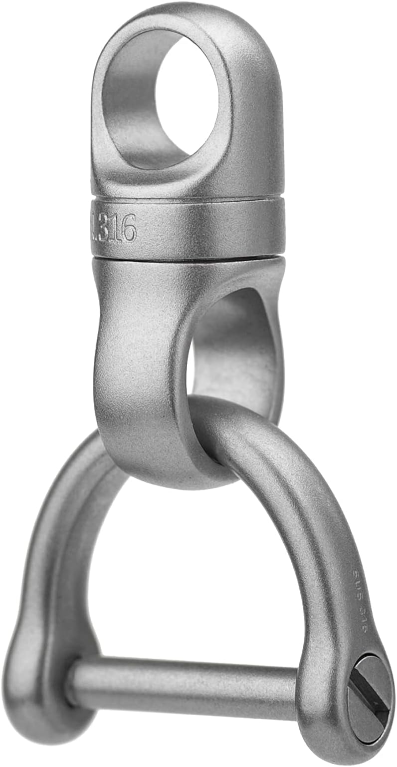 Swivel Key Ring Clips for Keychains, 360°Rotatable Metal Carabiner Small Key Chain Rings, Jewelry Making Connector Keychain Holder Accessories(with D Ring-Matte)