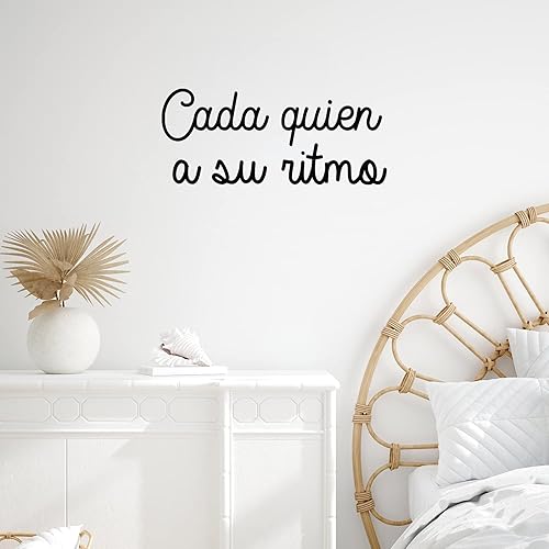 Miniatura 2 de CADA Quien A Su Ritmo/Everyone at Their Own Pace - 10.7 x 25 pulgadas - Calcomanía inspiradora positiva con cita española para dormitorio, sala de
