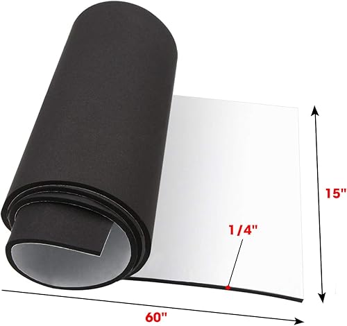 Miniatura 3 de Dualplex Rollo adhesivo de goma de esponja de neopreno, 15 x 60 pulgadas x 14 pulgadas de grosor, acolchado perfecto para cosplay, hoja de proyecto