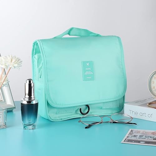 Vista 5 de Pengxiaomei Neceser de tocador, bolsa de cosméticos colgante impermeable, bolsa de maquillaje de viaje portátil, bolsa de maquillaje multifunción
