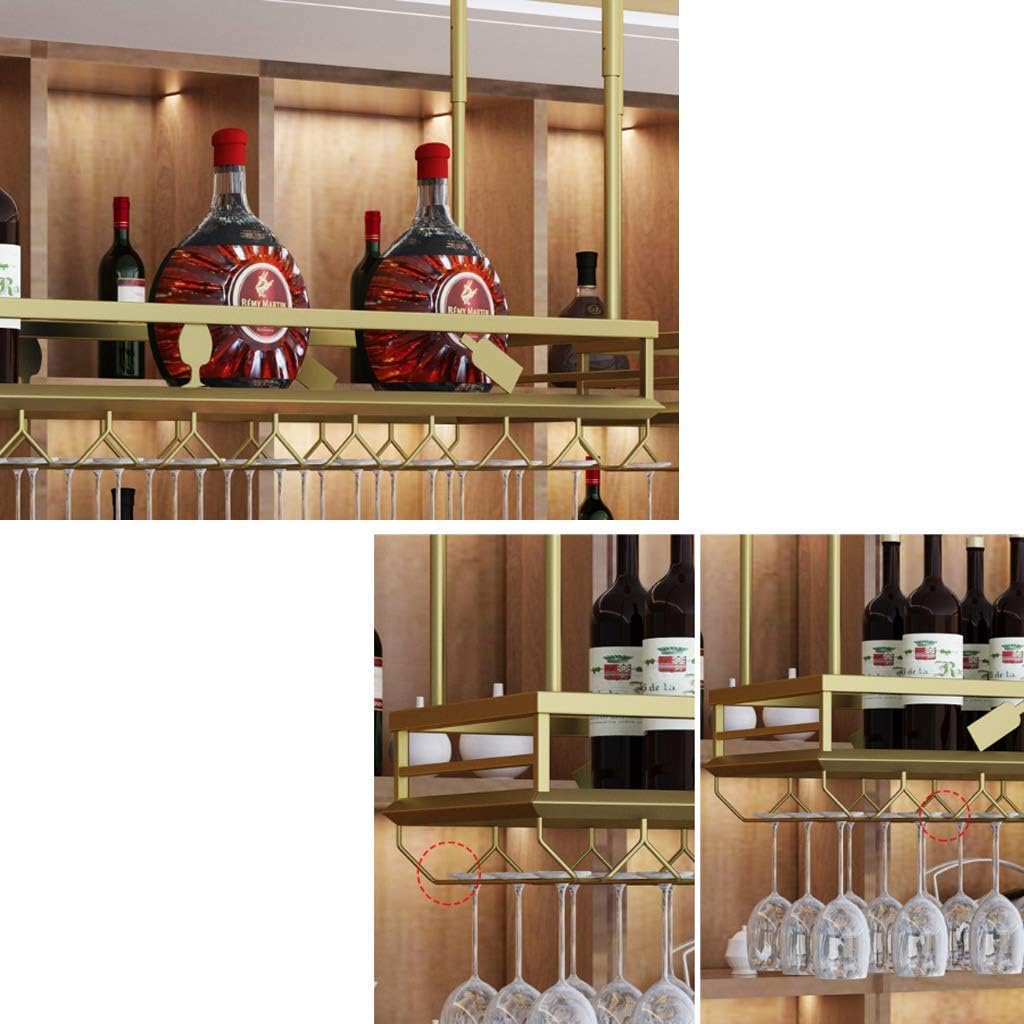 All Mounted Rack for Bar Restaurant, Hanging Stemare Holder, Upside Don Bottle Holder, Hanging Ceiling Shelf Decor, 80cm x 35cm, 80cm x 35cm (60cm) x 35 cm (100 cm x 35 cm) vis