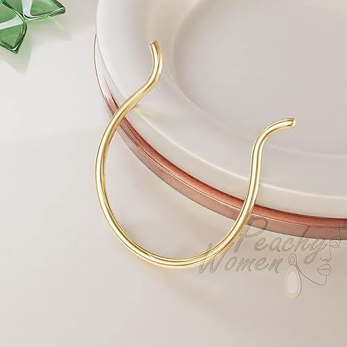 Miniatura 4 de Fake Septum Ring 20 Gauge Gold Filled Faux Septum Hoop - No Piercing Needed Septum Jewelry
