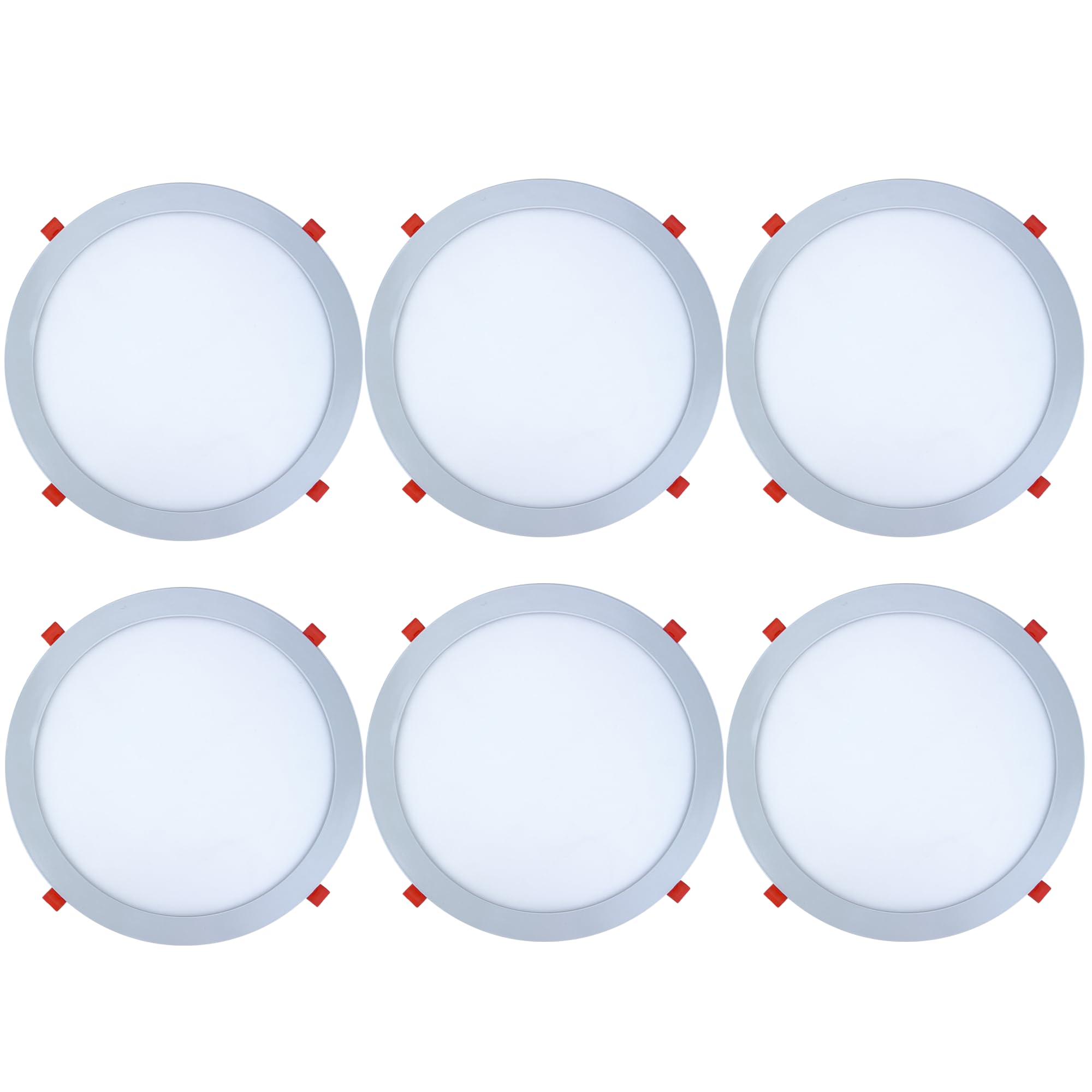 LED Einbaustrahler 230V flach - 6er Set - 24W LED Spot - 4200K - 274mm - IP20
