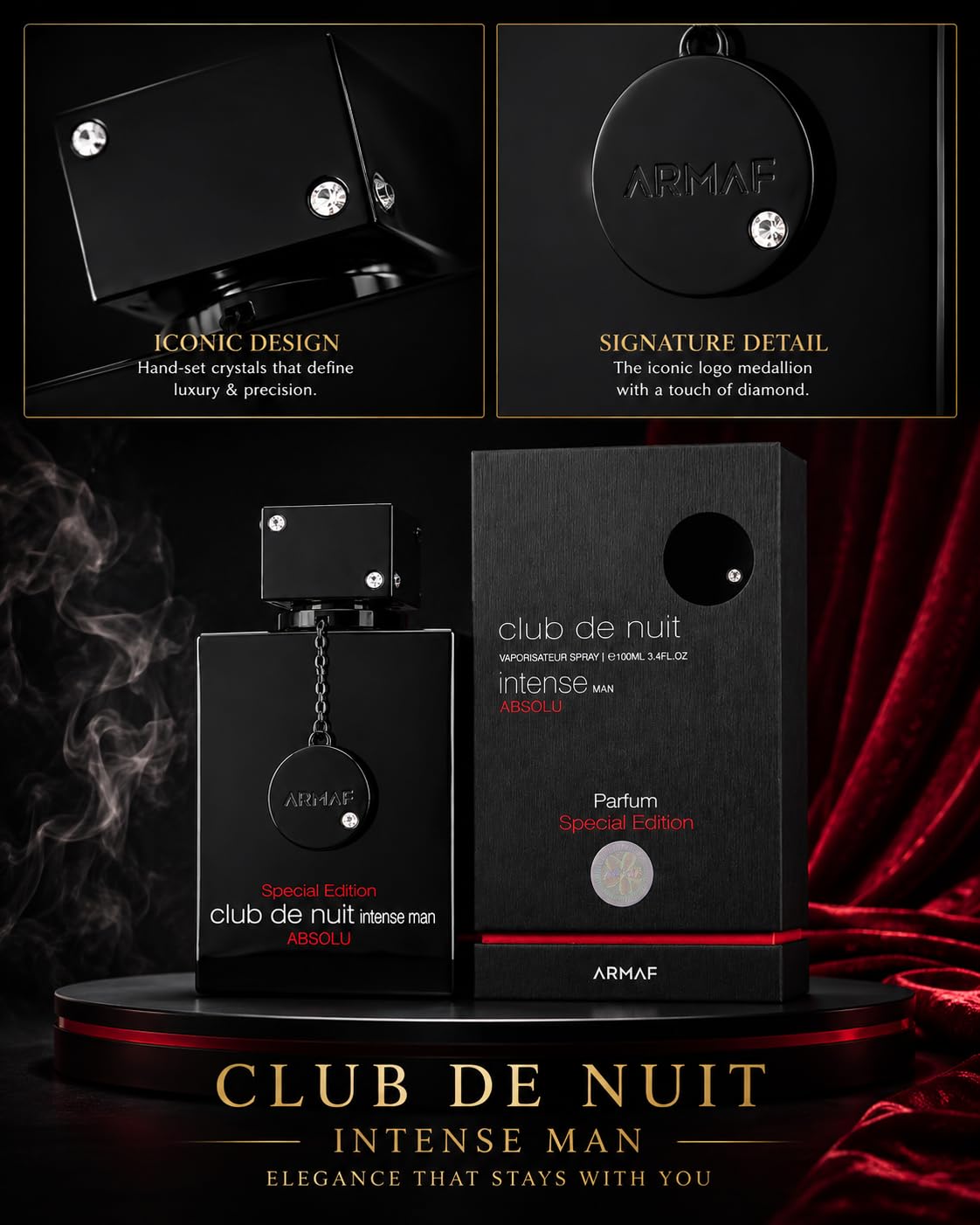 ARMAF CLUB DE NUIT INTENSE MAN ABSOLU SPECIAL EDITION PARFUM FOR MEN 100ML / 3.4 FL OZ