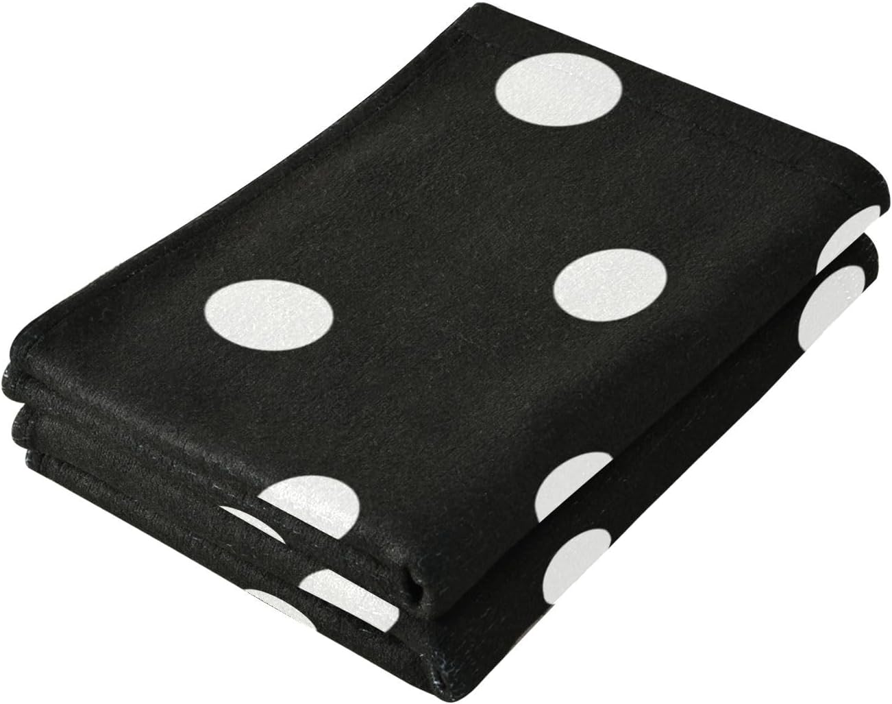 2 Pack Polka Dots Hand Towels Soft Absorbent Vintage Black and White Spot Doodle Pattern Bathroom Decor 14"x28" Abstract Modern Guest Face Bath Towels,Decorative Towels for Bathroom,Kitchen - Image 7