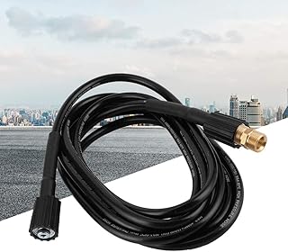 Wąż do myjki samochodowej, guma Dioche czarny 5800PSI wąż do myjki samochodowej wysokociśnieniowe czyszczenie wody kanalizacja przedłużacz rura kompatybilna z Kärcher K Series15 metrów / 49,2 stopy