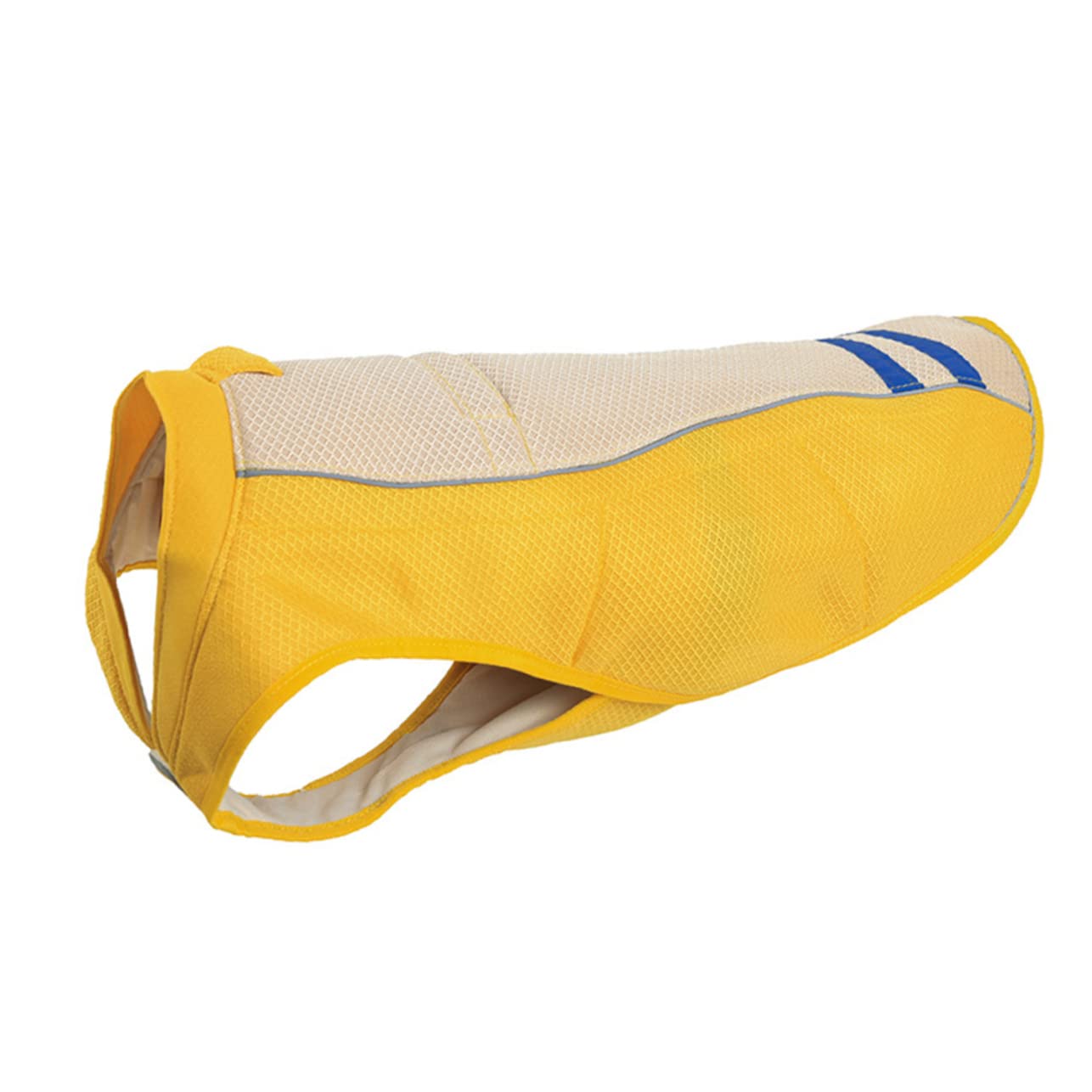Gilet D'été Confortable et Rafraîchissant pour Animaux de Compagnie en Polyester Jaune Promenades Estivales Port Quotidien des Chiens