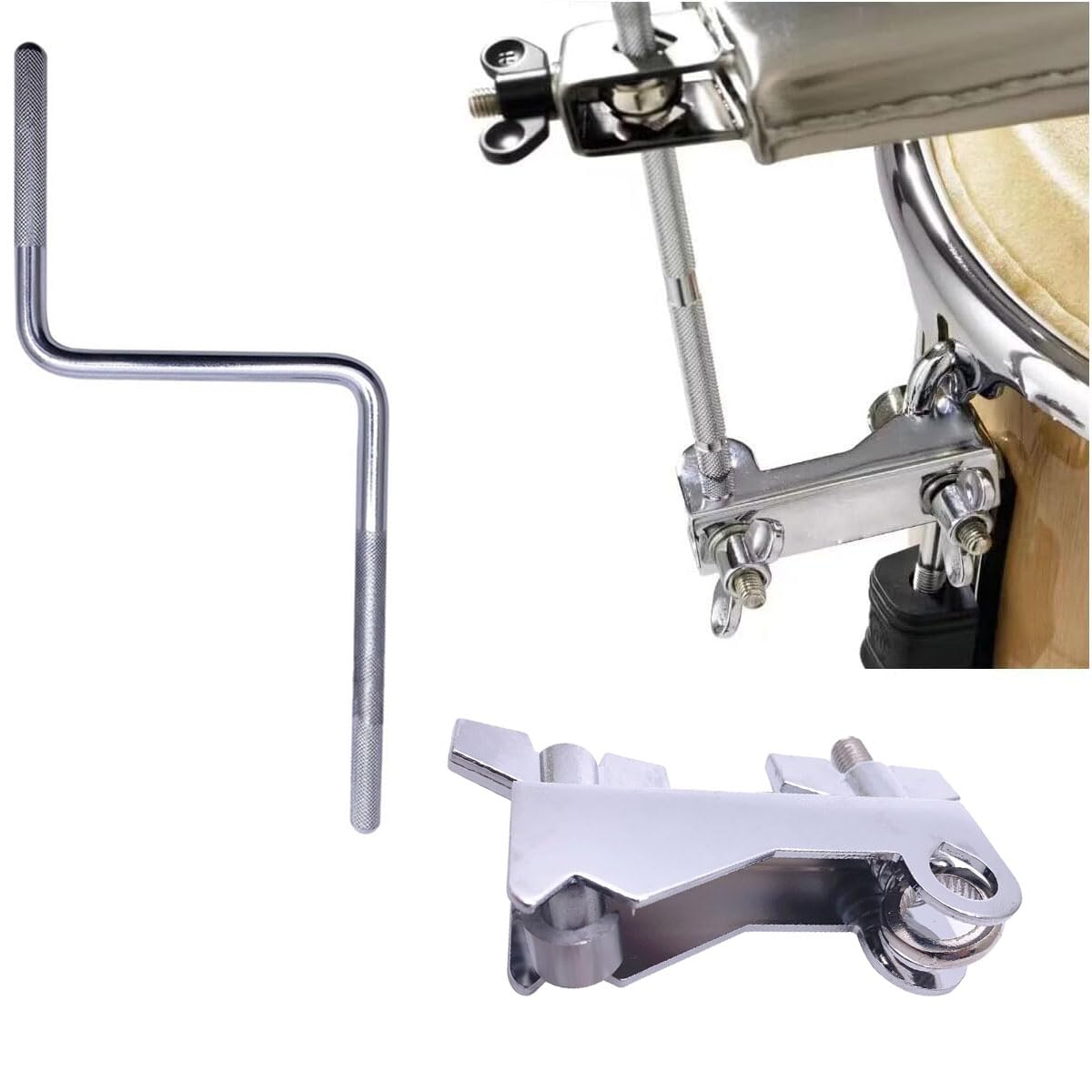 Tank Rim Clamp TUOREN Percussion Rim Clamp With Z-shaped Mounting Rod