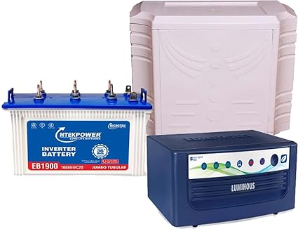 Microtek EB1900 + Luminous Eco Volt 1050 + Apple Trolley Tubular Inverter Battery (160 AH)