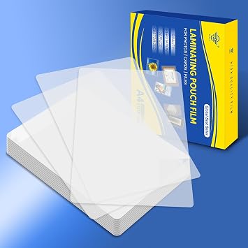 Silk Plastic Sealing Film ID Photo Protection Film 3mil, 100 Packs, 9x12 Inches, Crystal Clear, Glossy