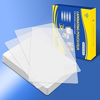 Silk Plastic Sealing Film ID Photo Protection Film (3mil, 100 Packs, 9x12 Inches, Crystal Clear, Glossy)