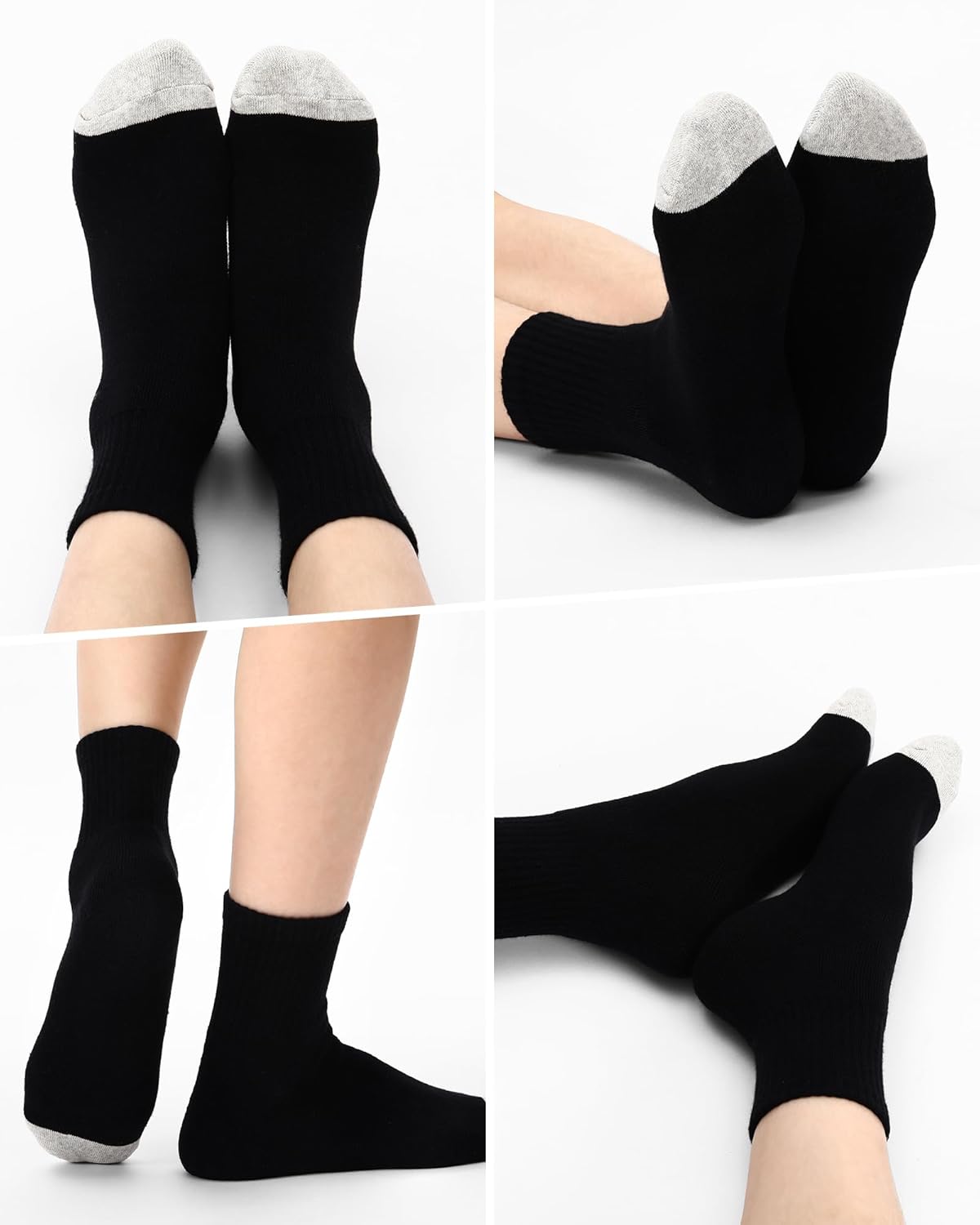 Hicarer 32 Pairs Men Cotton Socks Bulk Athletic Thick Cushion Ankle Socks for Men Women Homeless - Image 2