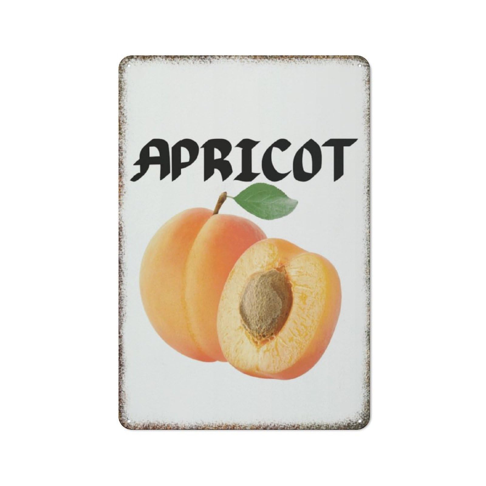 Apricot Fruit Print Kids Room Nursery Cute Wall Decor 8x12 inch