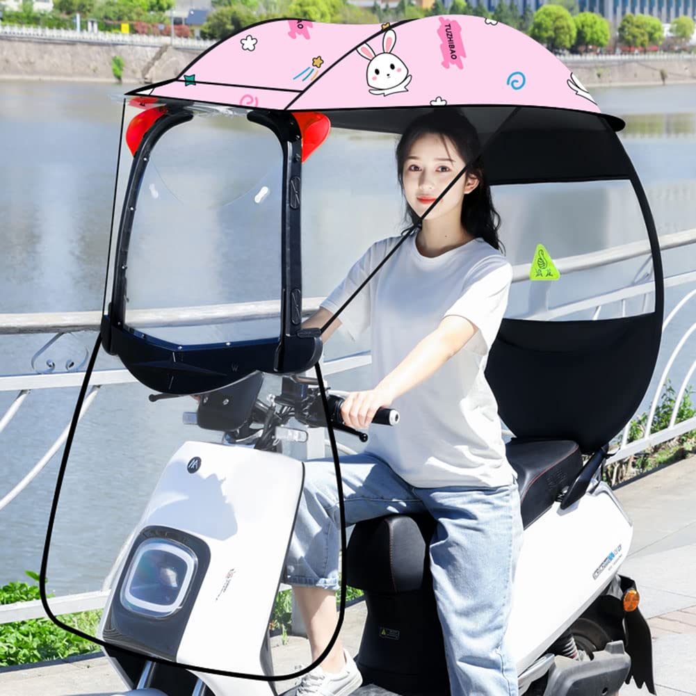 Cubierta de parasol para motocicleta eléctrica, cubierta transparente para automóvil eléctrico, cubierta para scooter de movilidad, protección contra el sol, la lluvia y el viento, cubierta universa
