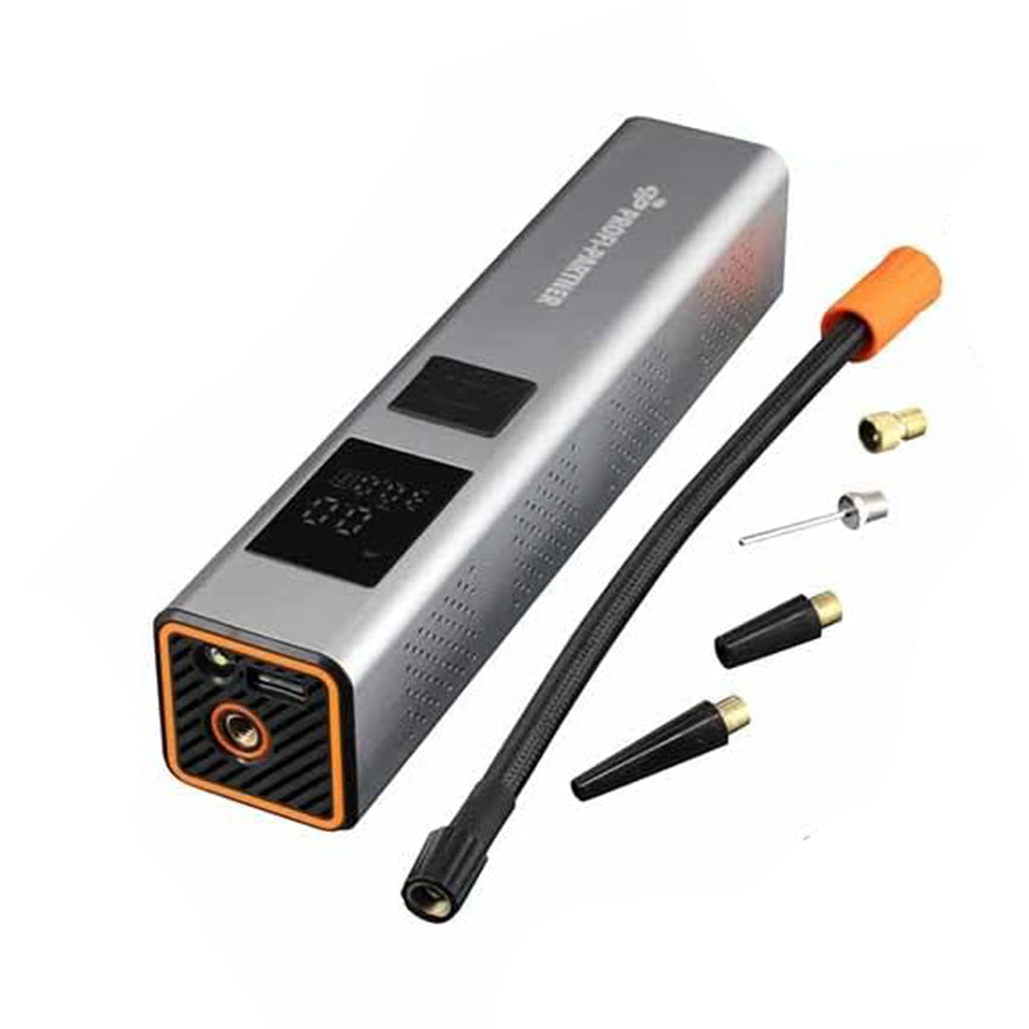 Akku-Luftpumpe 150 PSI, Manometer, USB-C, Auto, Motorrad