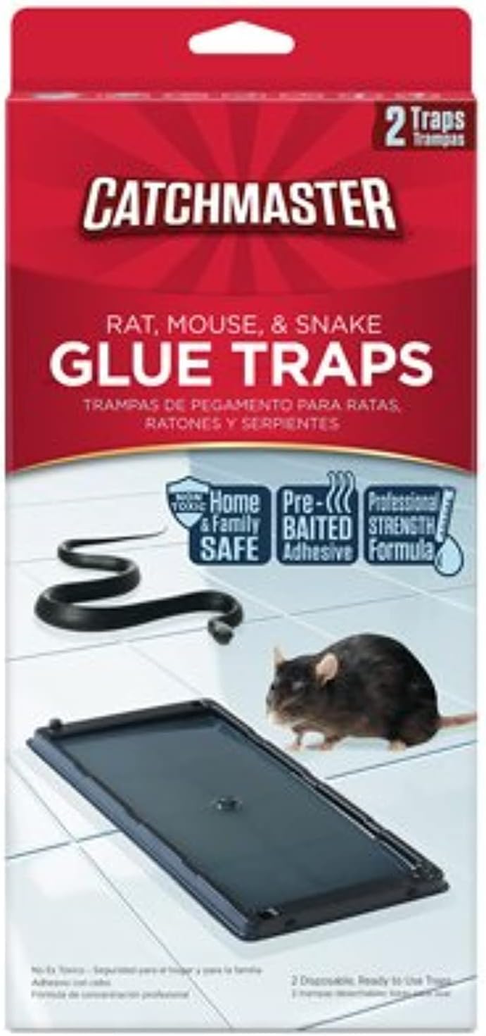 Catchmaster 402 Baited Rat, Mouse and Snake Glue Traps Professional St, Natural