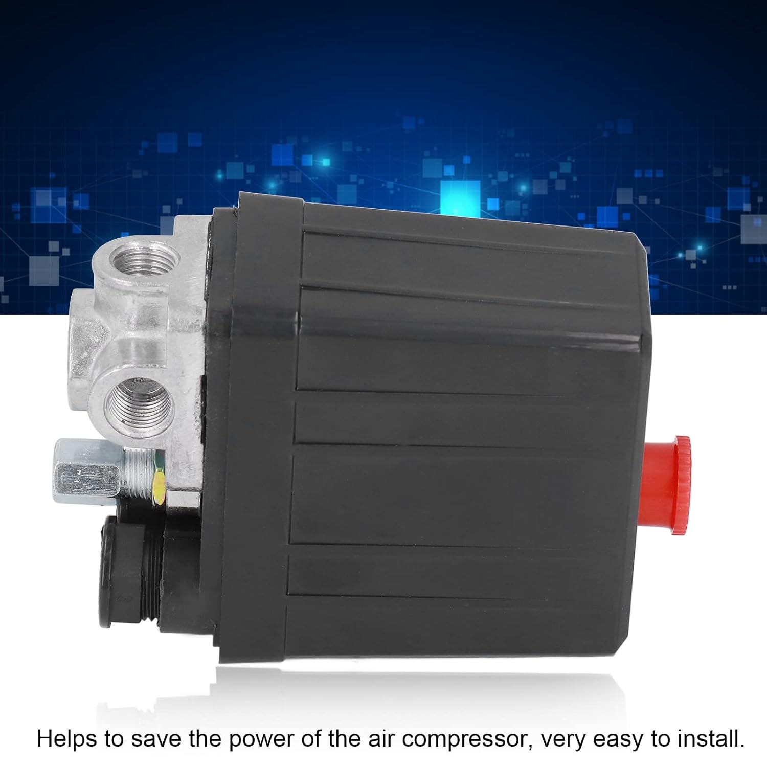 Air Compressor Pressure Switch, Air Compressor Pressure Switch, Universal Pressure Switch Automatic Valve 4 Holes 90‑125PSI Accessory, Basic Switches