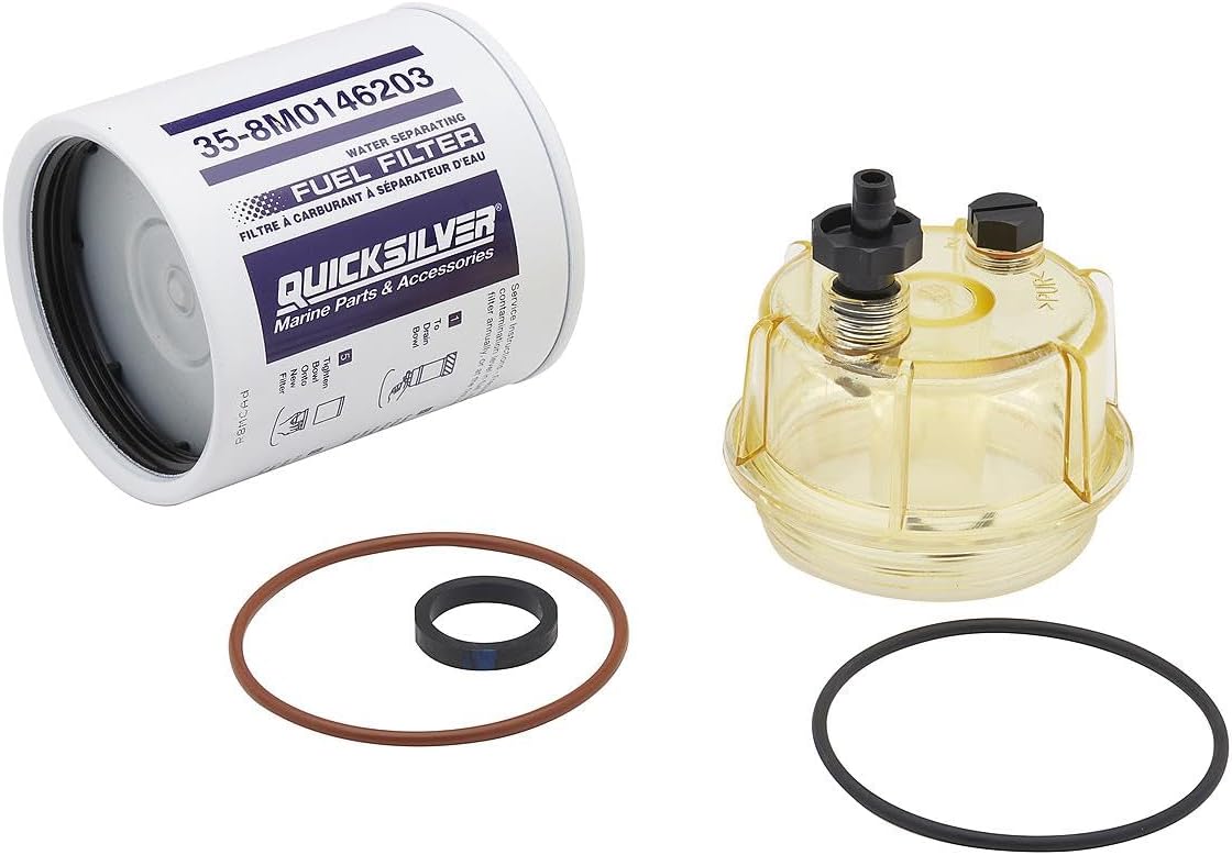 Quicksilver 8M0116793 Water Separating Fuel Filter Kit for Outboard or Sterndrive and Inboard Engines
