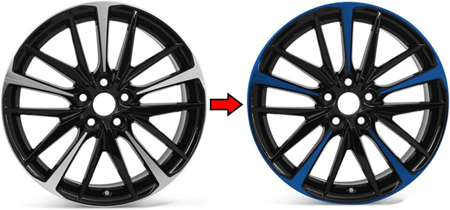 SlickMod Chrome Delete Blackout Vinyl Overlay for 2018-2022 Toyota Camry XSE 19inch Sport Wheel Rims (Gloss Black)