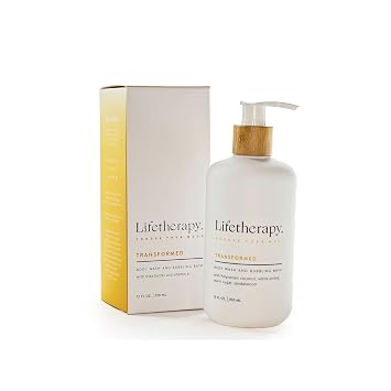 Lifetherapy 3-in-1 Body Wash, Bubble Bath & Hand Wash, Transformed Fragrance - Lightweight for Sensitive Skin - Nourishing Daily Cleanser - Vegan Gluten Free, Paraben Sulfate & Phthalate Free 12oz