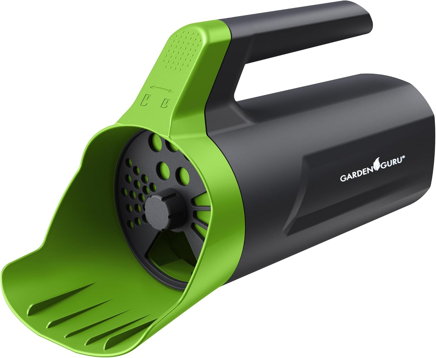 Garden Guru Handheld Seed Spreader Shaker – Multi Use Grass Seed, Fertilizer, Ice & Snow Melt Spreader – Adjustable Twist Cap w Multiple Size Openings – Lightweight 1L Capacity Hand Seeder (2 Pack)