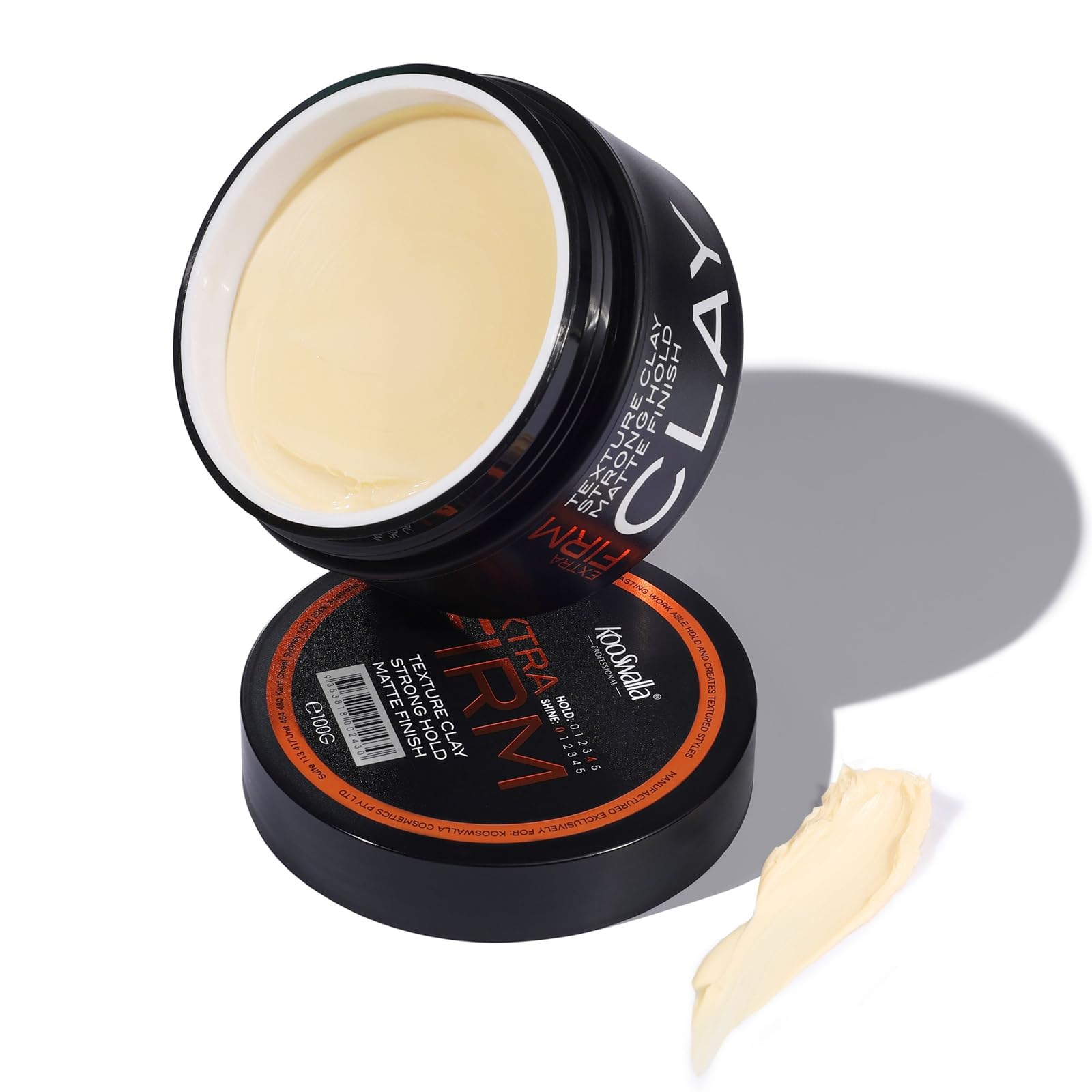 KooSwalla Hair Clay for Men, Matte Finish Long Last Mens Hair Styling Clay Strong Hold Low shine Nautral Looking for Medium to Thick Hair with Natural