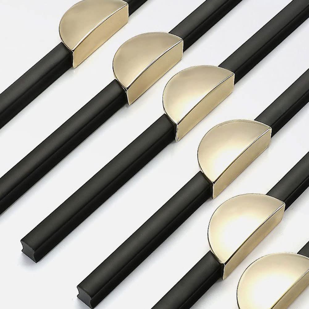 Möbelgriff schwarz Griffleiste Aluminium Design-Griff Küche Stangengriff eckig für Schubladen Kleiderschränke Profilgriff Länge 2 Stück - Alu Schubladengriff Vintage (800mm)