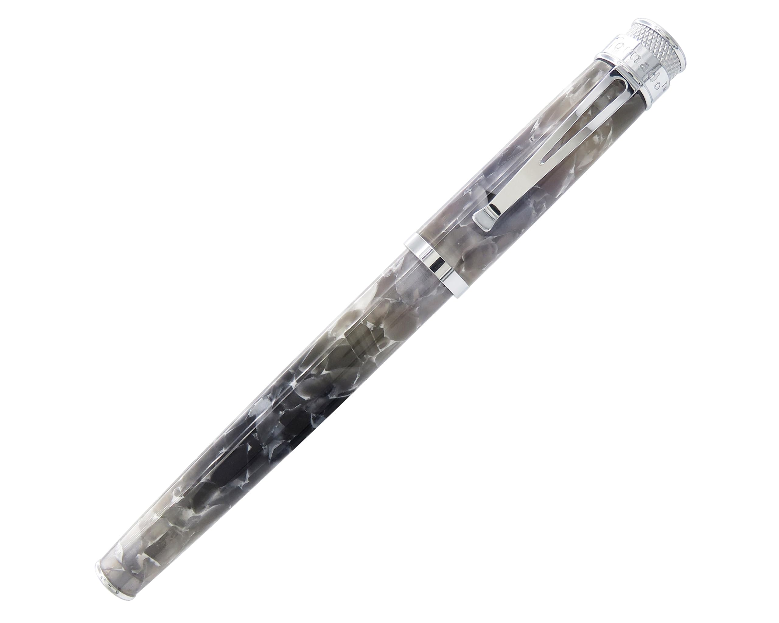 Retro 1951 Stylo plume, pointe fine en acrylique argenté (ARF-2254-F)