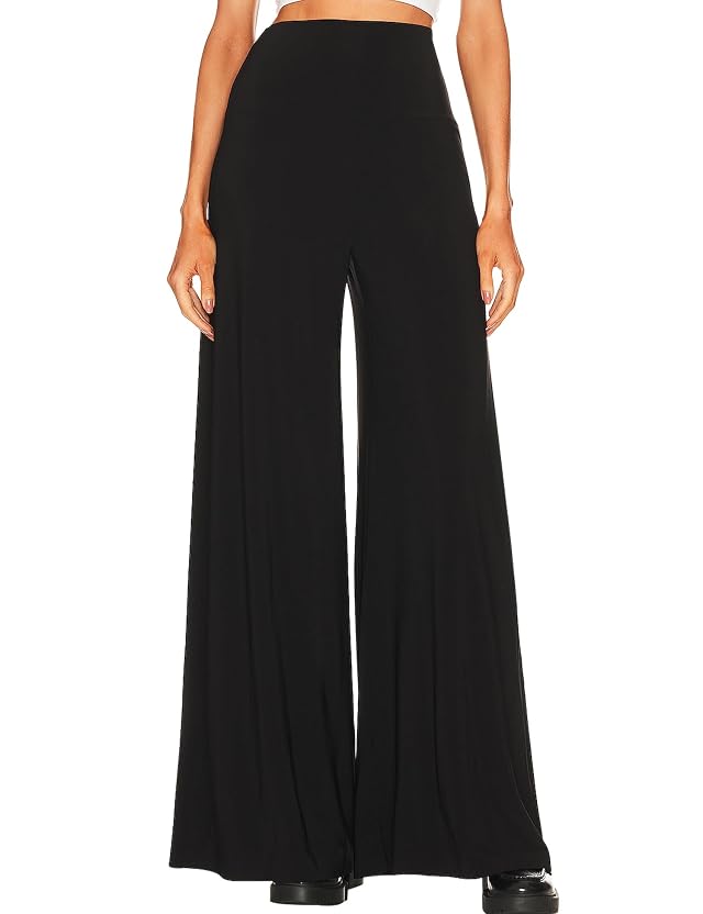 LuFeng Wide Leg Pants Woman High Waist Casual Elastic Flowy Pants Dressy Trousers