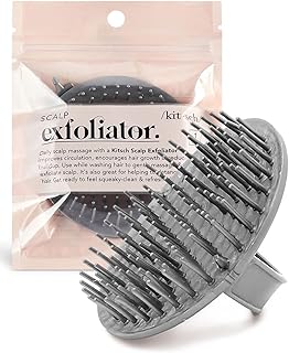 Kitsch Hair Scalp Massager Shampoo Brush - Scalp Scrubber & Hair Massager for All Hair Types | Hair Brush for Hair Growth | Scalp Scrub & Scalp Brush | Scalp Exfoliator & Hair Scrubber (Gray)