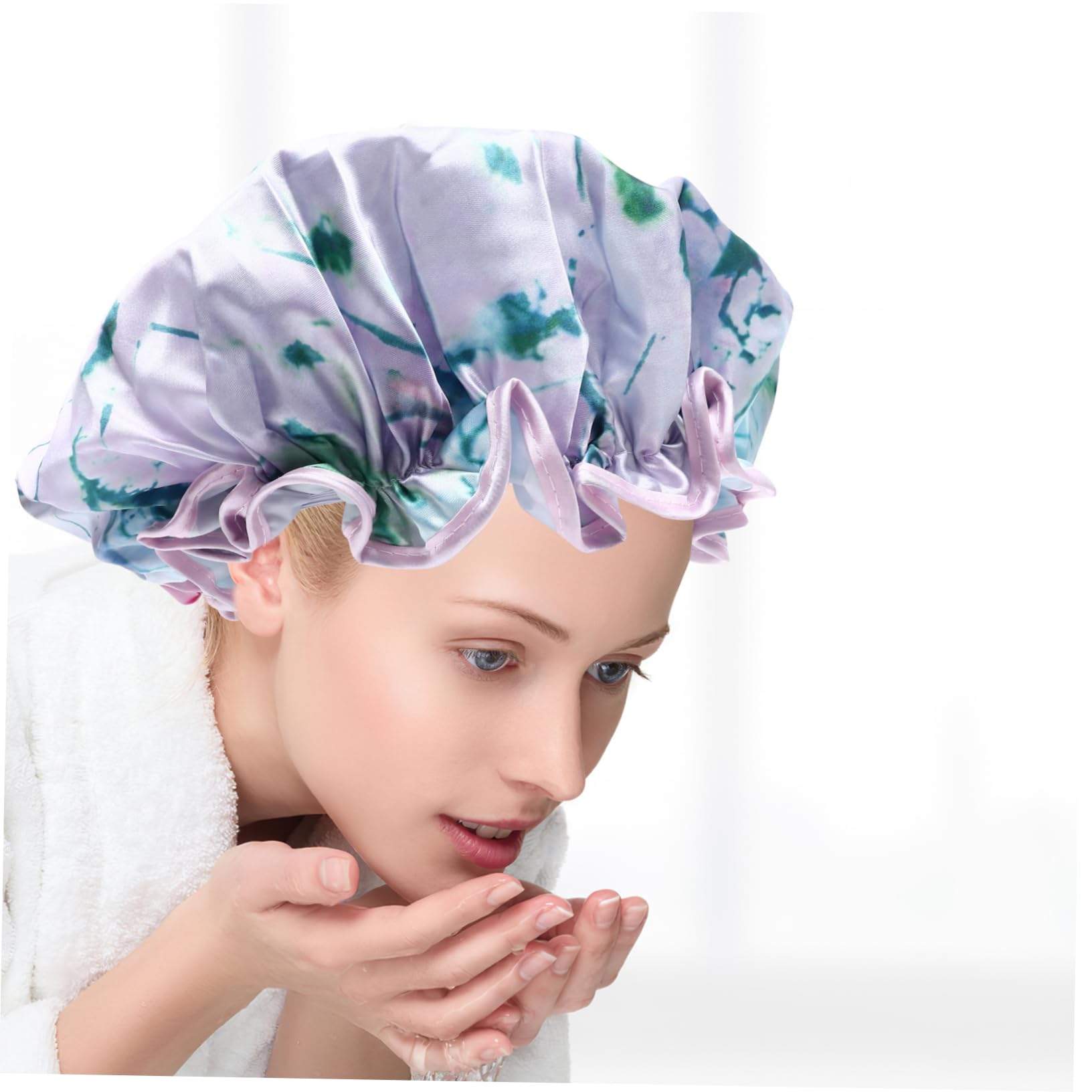 FRCOLOR 9stücke Teiliges Duschhauben Für Frauen Wiederverwendbare Elastische Badekappen Wasserfeste Haarkappen Bunten Designs Regenbogen Frisch- Für Jeden Anlass Und Kopfumfang