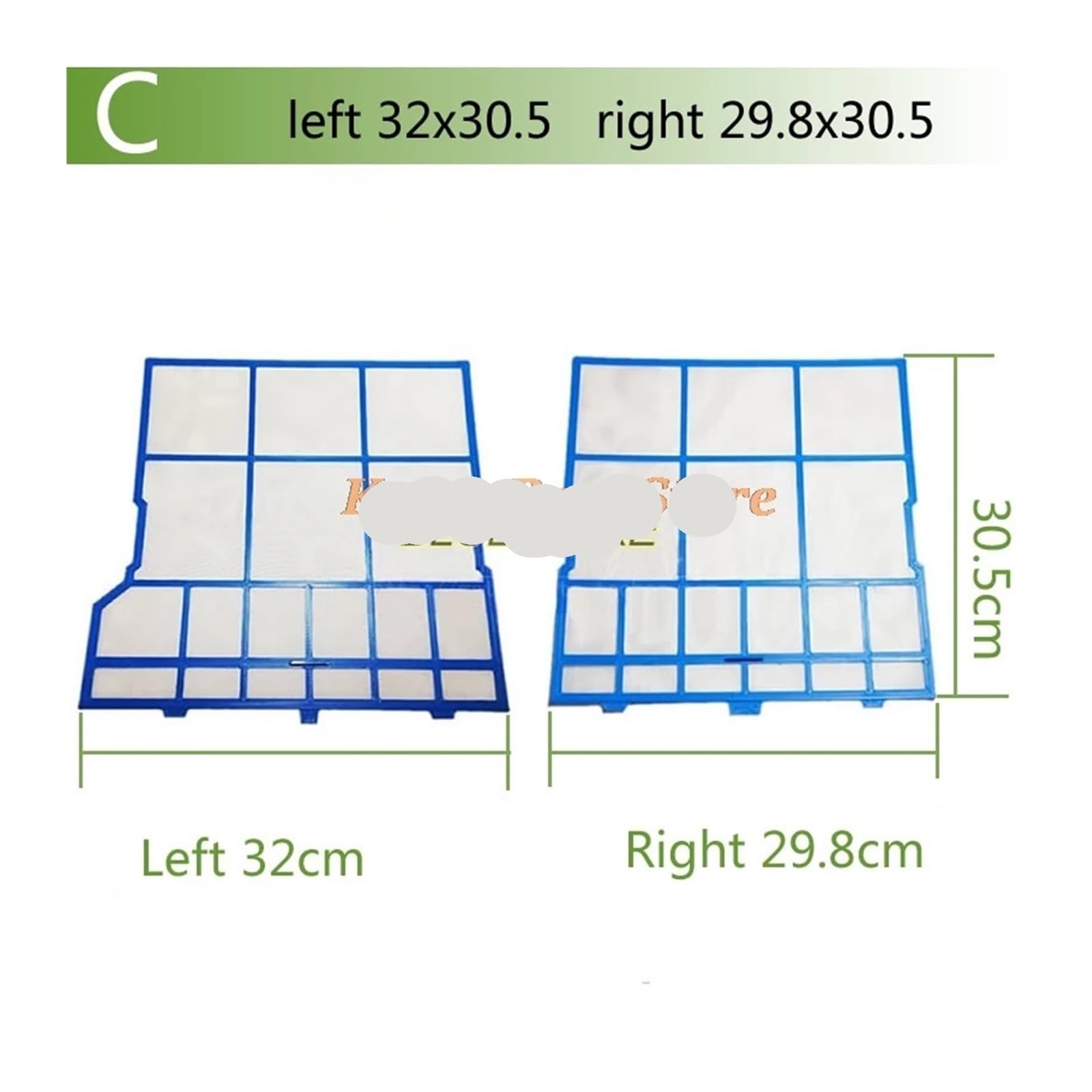 Juegos De Filtros De Aire Acondicionado, Compatibles Con Hitachi, Varios Modelos (1p/1,5p/2P) | A 31.5x L29.8 R28.5