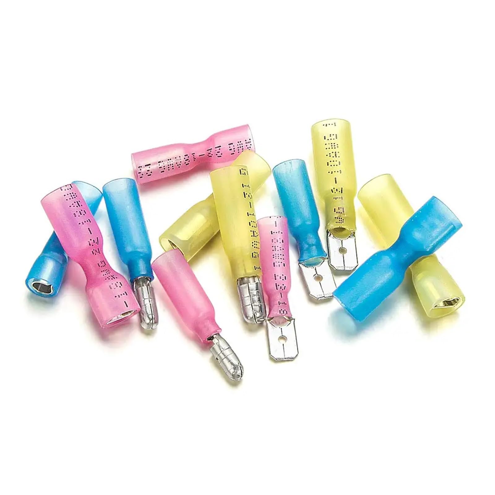 DSZUJTYROP 600PCS Assortment Ring Lugs Welded Heat Shrink Crimp Terminal Electrical Wire Connector Kit