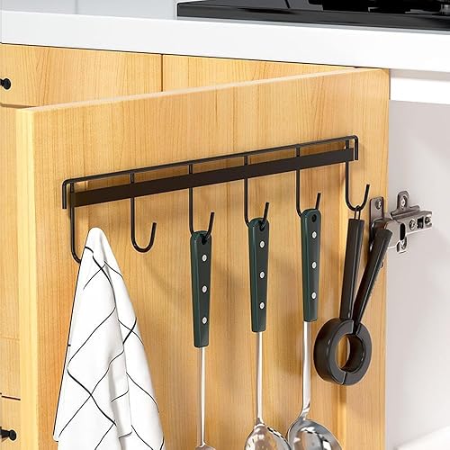 Miniatura 5 de 2 ganchos para utensilios de cocina, estante adhesivo para colgar utensilios de cocina, soporte para utensilios de cocina de montaje en pared para