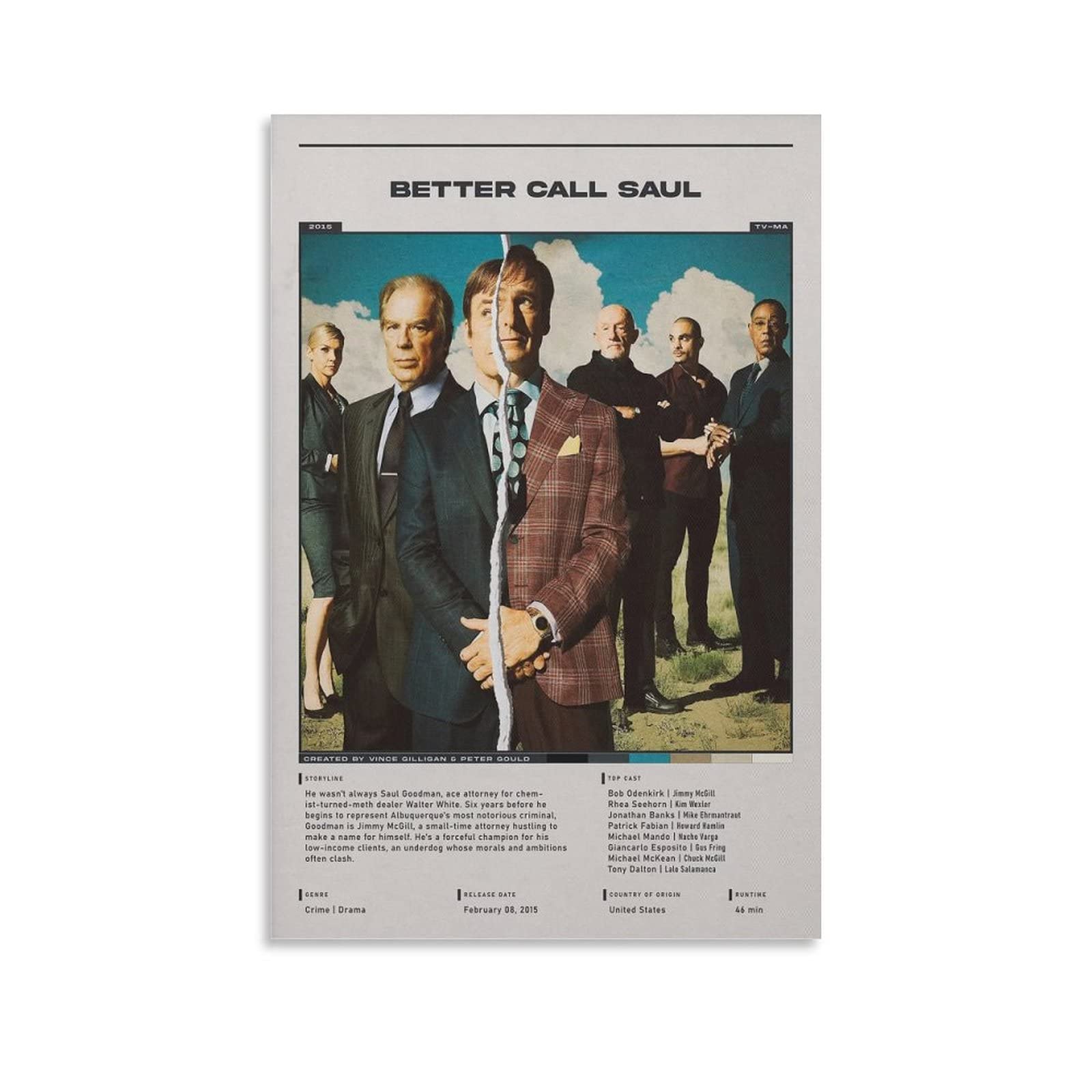 Amazon.com: Wall Painting Better Call Saul Poster TV Show Minimalist TV  Series Canvas Painting Posters and Prints Wall Art Pictures for Living Room  Bedroom Decor 20x30inch(50x75cm) Unframe-Style: Posters & Prints
