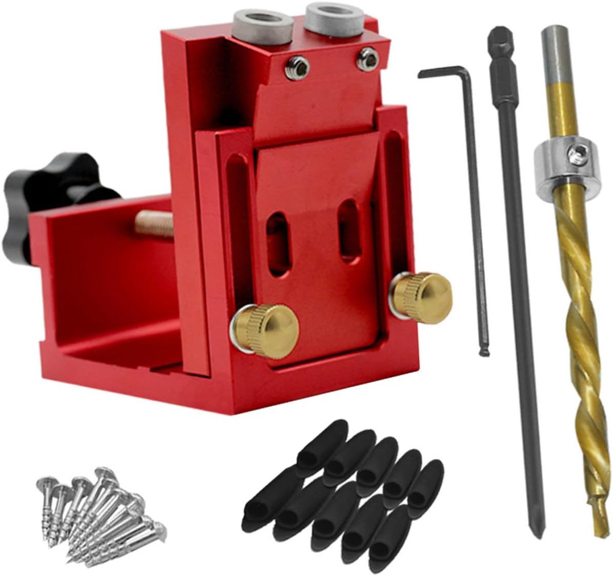 Aluminum Alloy Hole Punch Locator for Woodworking Drill Guide Portable Drill Guide Wood Thickness