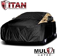 Vista 2 de Titan Premium - Funda de coche PEVA multicapa para sedanes compactos de 176 a 185 pulgadas. Impermeable, protección UV, forro protector