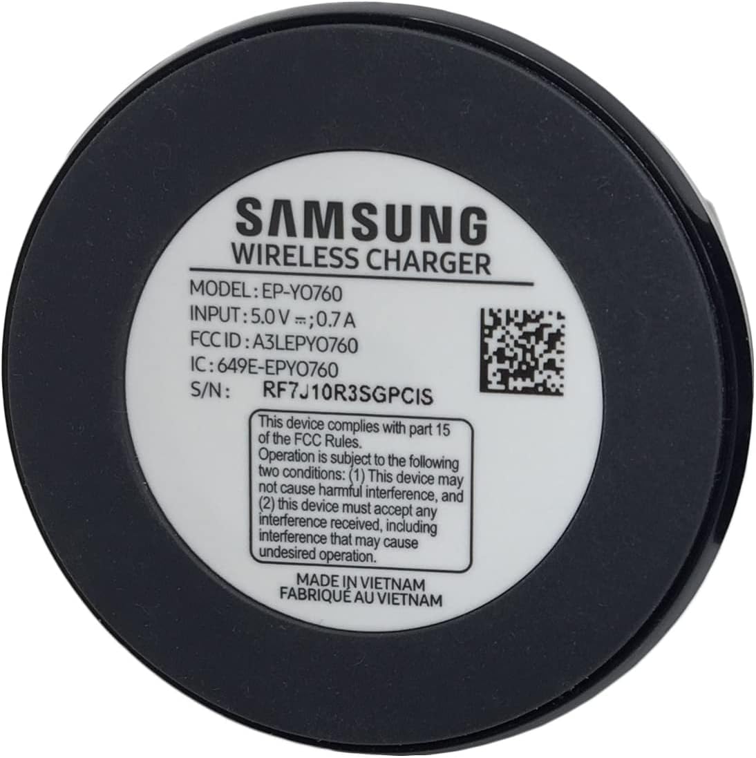Samsung Galaxy Watch Wireless Charging Dock Charger for Smartwatch Gear S3 SM-R760 Black (Renewed)