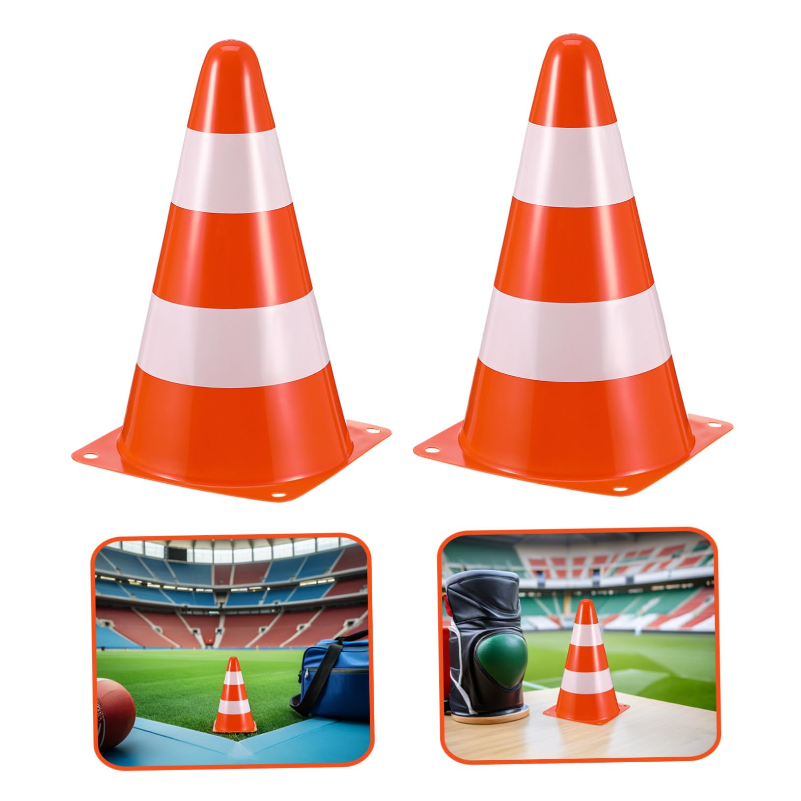 ibasenice 10 Piezas De Equipo De Entrenamiento De Bloqueo De Carreteras Conos De Fútbol Conos De Entrenamiento De Fútbol Deportivo