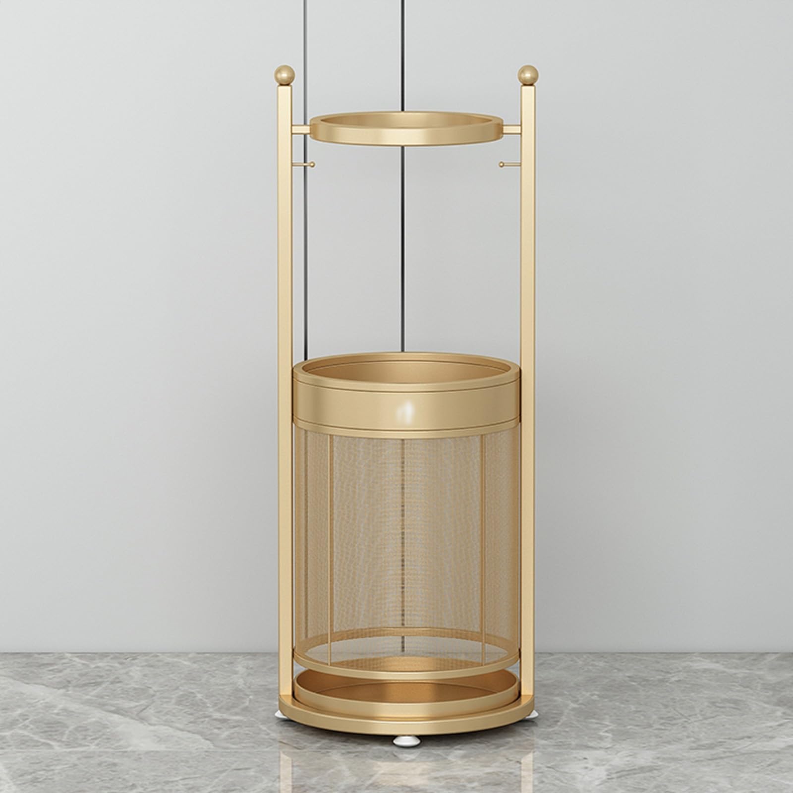 WXPGFEQ Commercial Metal Umbrella Stand – Large-Capacity Freestanding Holder with Removable Drip Tray for Office, Hotel & Entryway