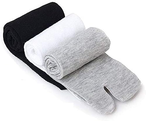 3 pares de sandalias casuales unisex de fibra de bambú para hombres y mujeres, con dos dedos de los pies, calcetines elásticos de tamaño libre