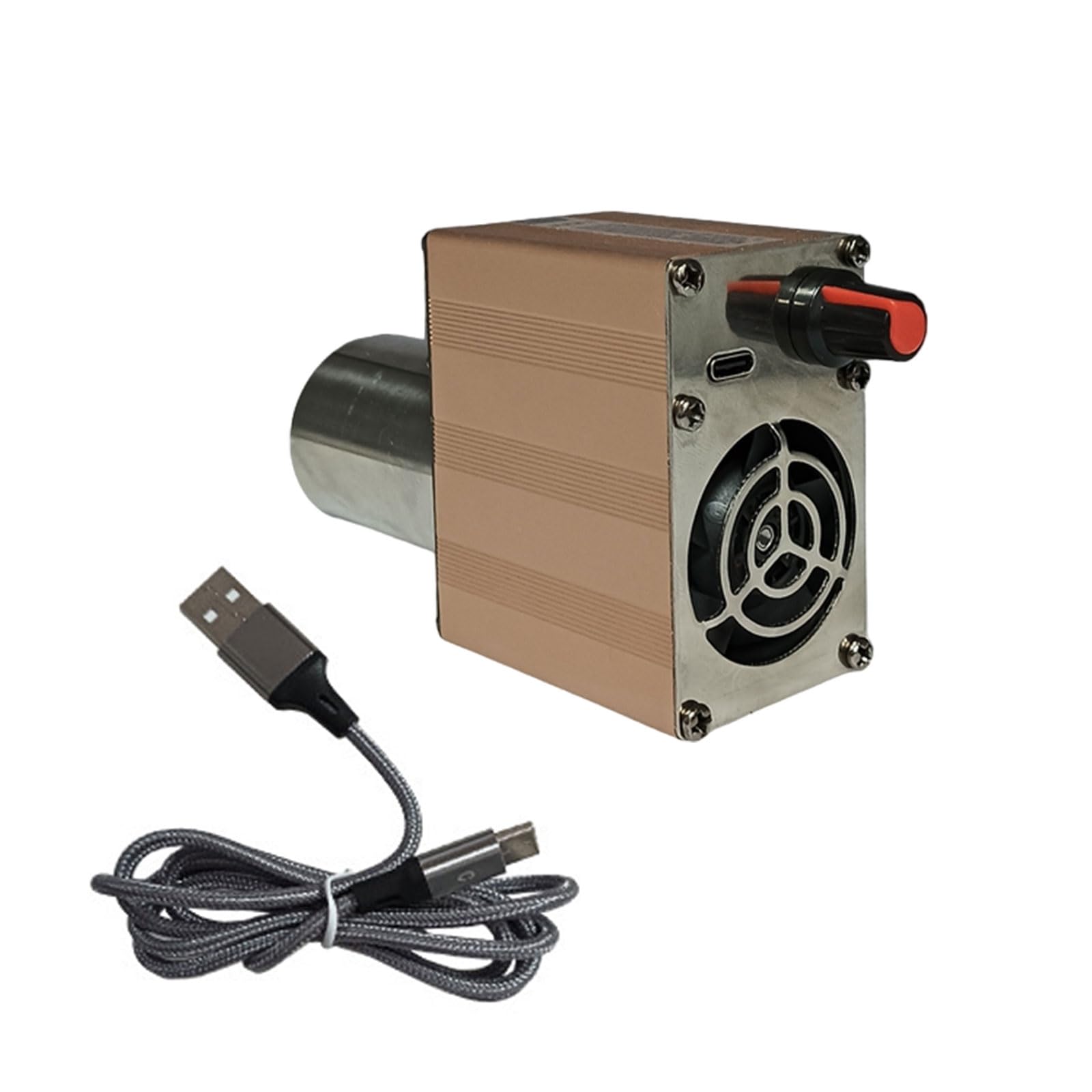 Gmbylby Round Mouth Electric Bbq Fan Air Blower For Outdoor Camping Barbecue Picnics Portable Handheld Ventilator Grills Barbecue