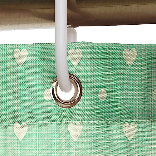 Rideau de douche vert clair en polyester 300x200cm pour salle de bain - 4