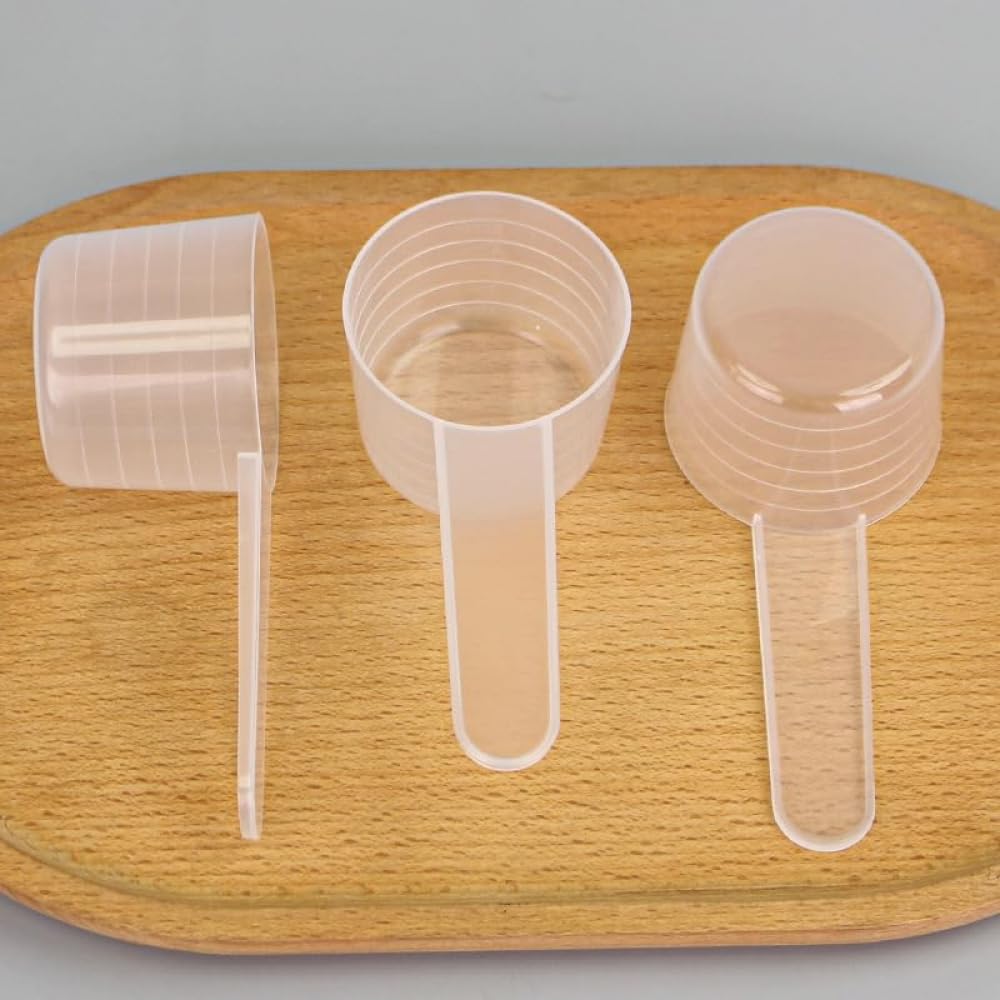 5-pak łyżek pomiarowych 30 g/60 ml - trwałe plastikowe miarki do pieczenia, białka w proszku, detergentu i użytku kuchennego