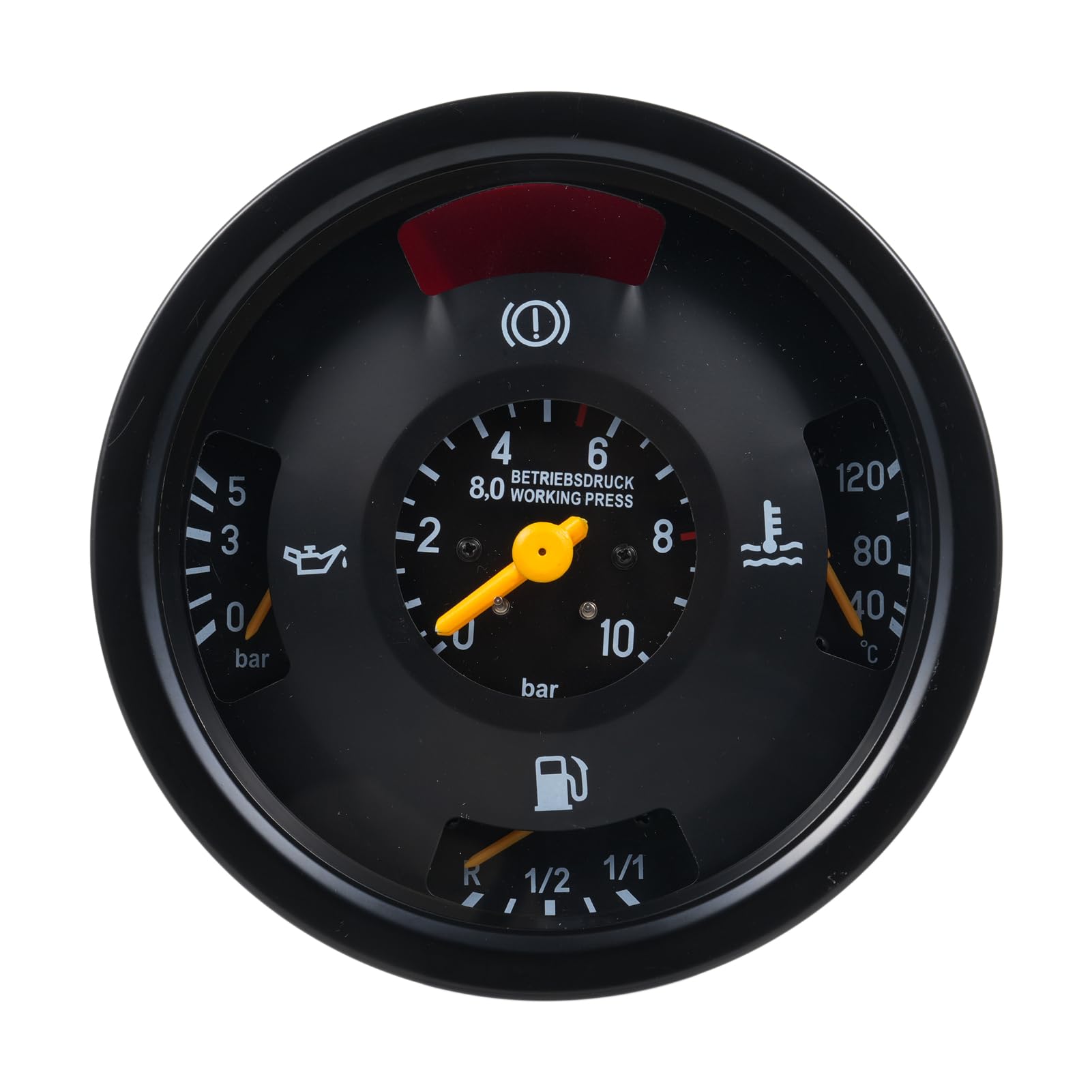 3-in-1-Wassertemperaturanzeige, Kraftstoffanzeige und Öldruckanzeige, passend für PKW, Motorräder und schwere LKW, ersetzt OE 0025405847, 5,91 Zoll Digitalanzeige, robuste