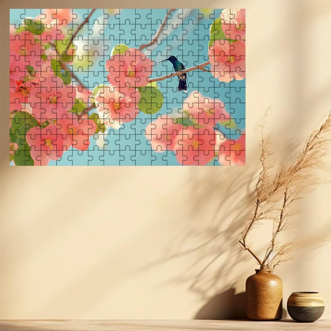 Puzzle 2000 sztuk kwiatów, puzzle dla ptaków, drewniane puzzle zabawne wyzwania kreatywna rozrywka, klasyczne puzzle zabawa opakowanie wysokiej jakości, pomysł na prezent dla kobiet, rozmiar 99 x 70