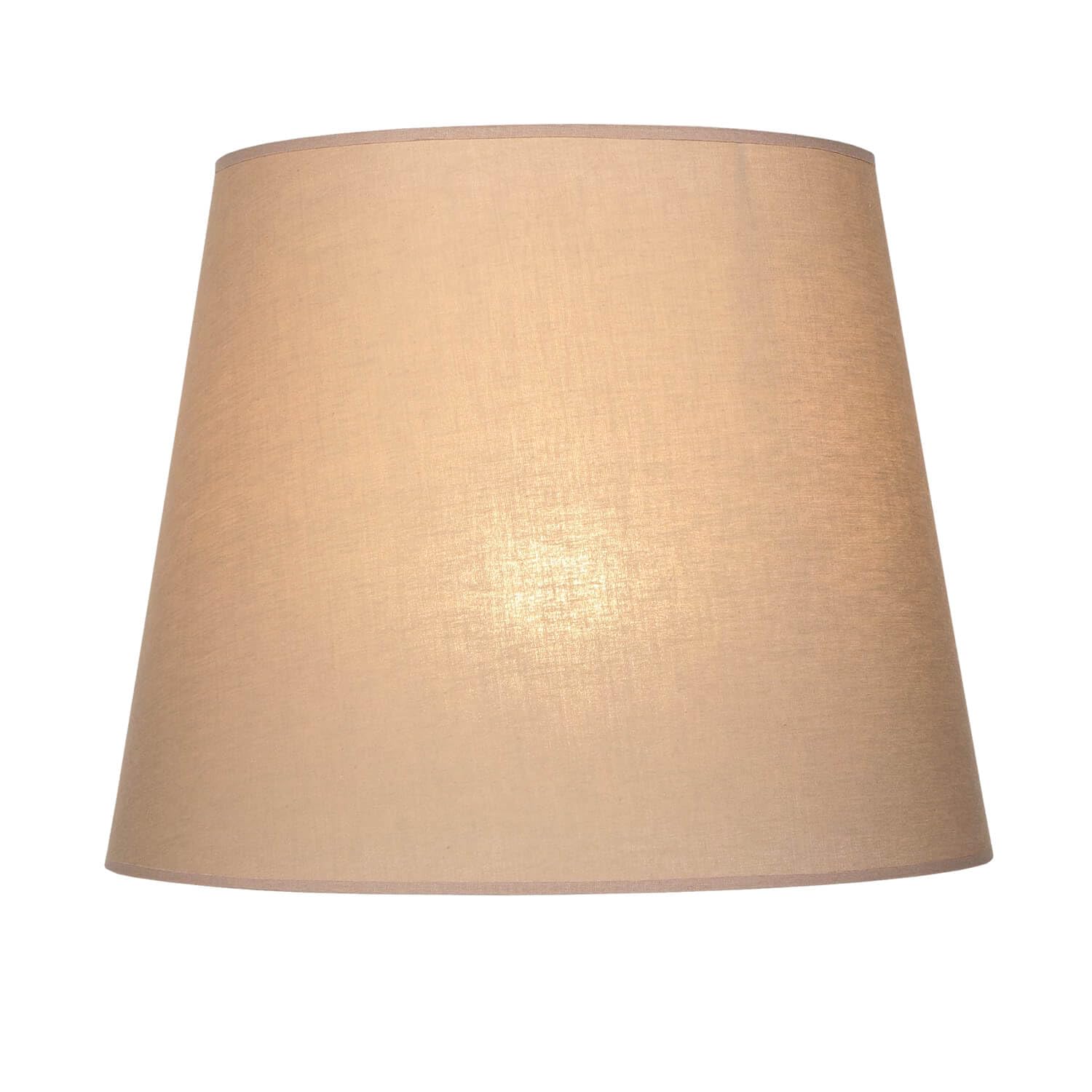 Lampenschirm für Stehlampen E27 Ø38cm in Cappuccino aus Stoff Ersatz Schirm konisch Stehleuchten einfach wechselbar