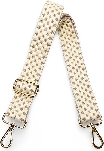 Miniatura 68 de Kolti Correa de repuesto para bolso, bolso cruzado a rayas anchas ajustables Hebilla de oro-04