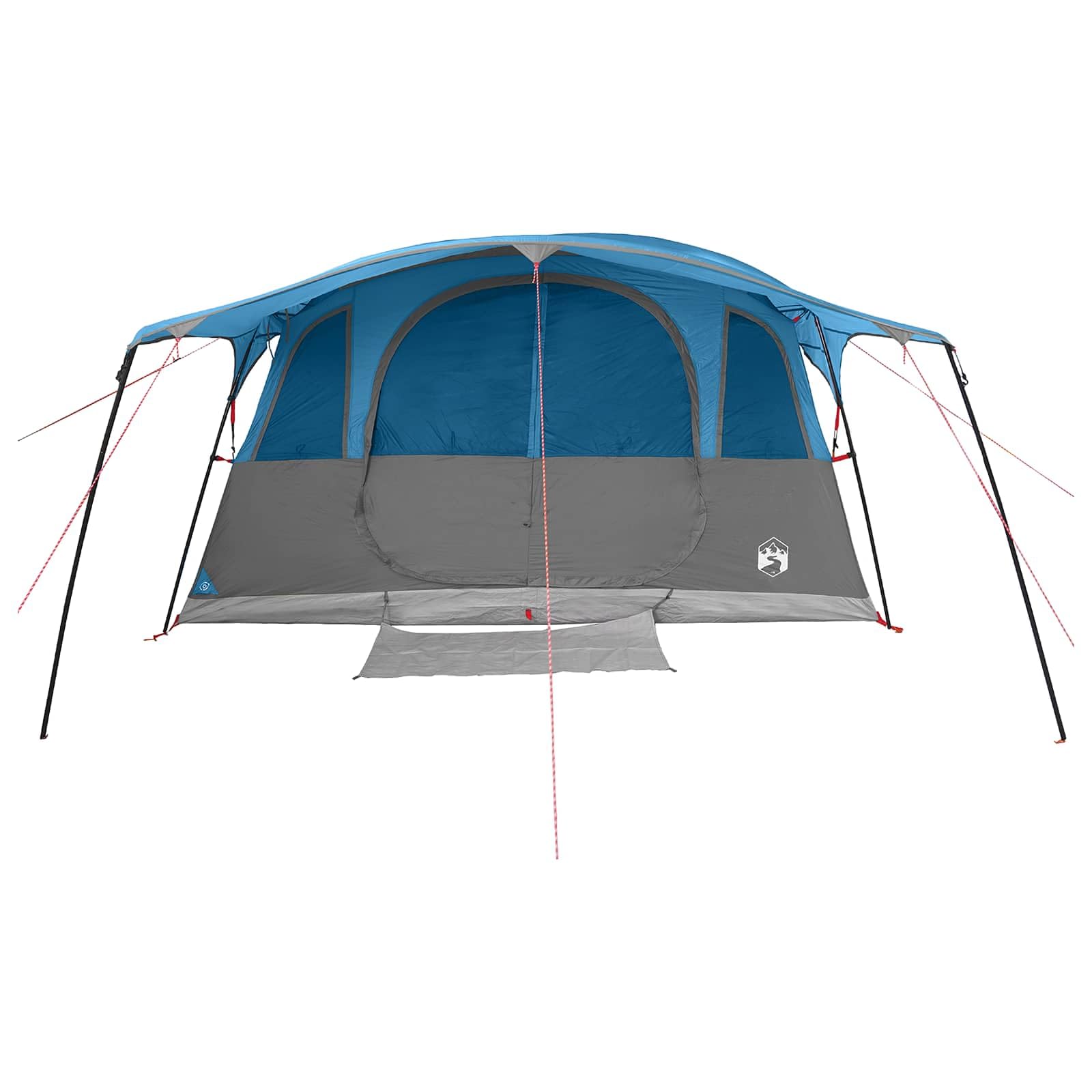 Tenda da campeggio per 10 persone, verde, poliestere e acciaio