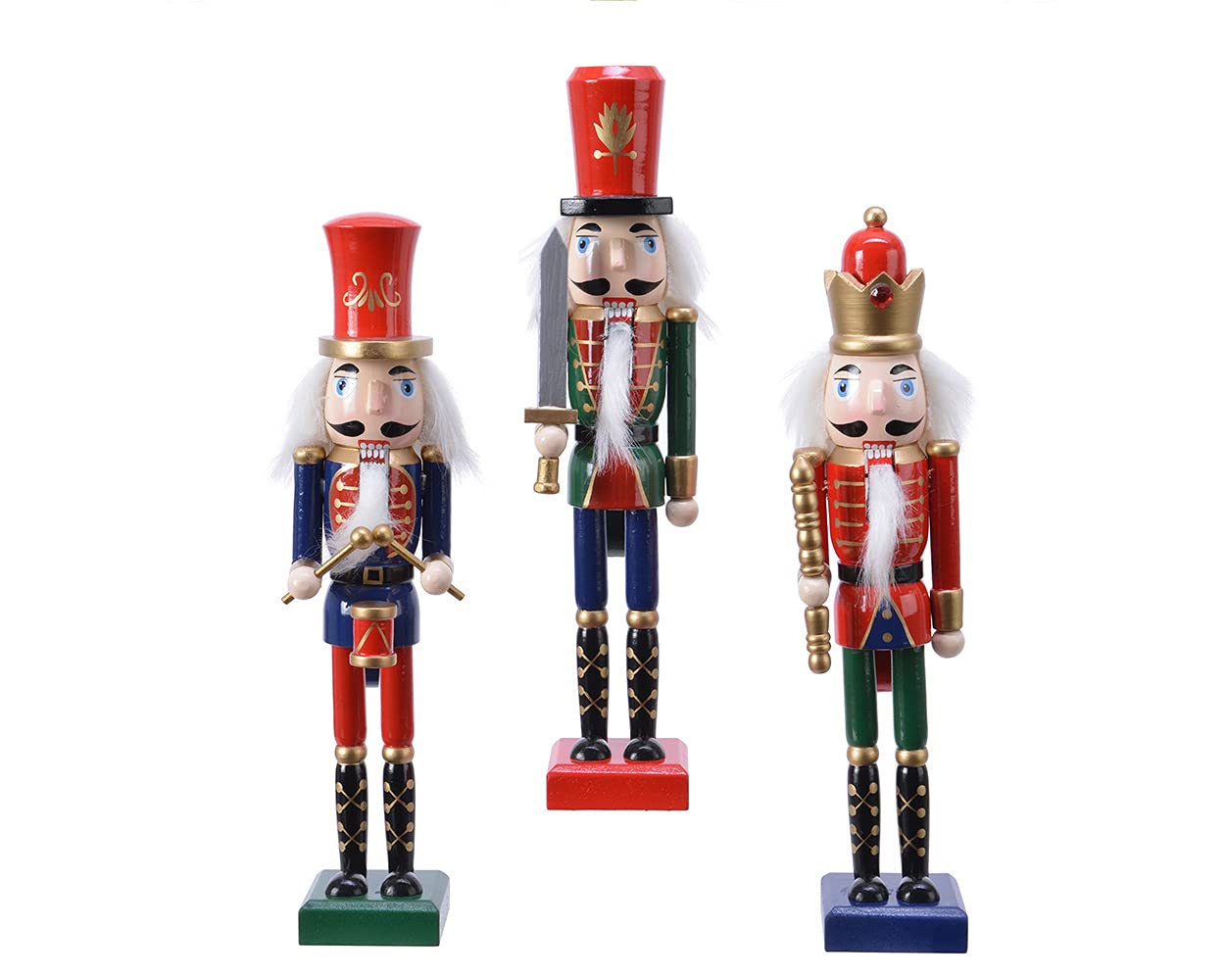 Casse-Noisette en Bois Kaemingk figurine multicolore 25 cm statuette Noël traditionnelle